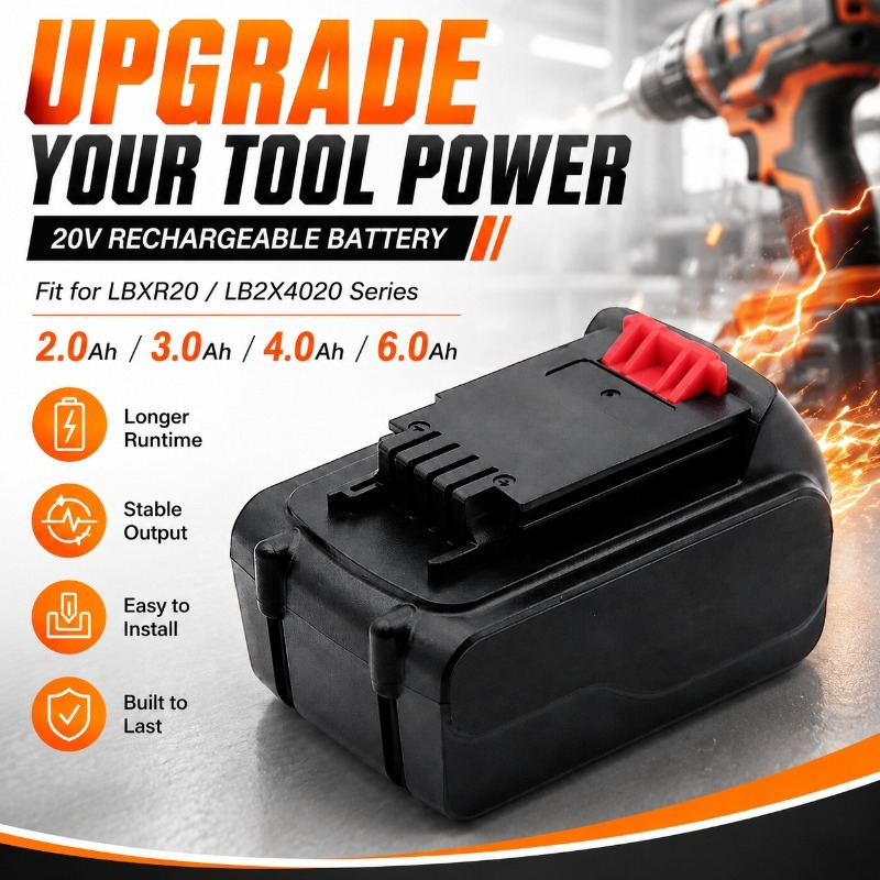 Black+Decker Tool 20V Max - BLACK&DECKER LBXR20 LB2X4020 için 20V Max