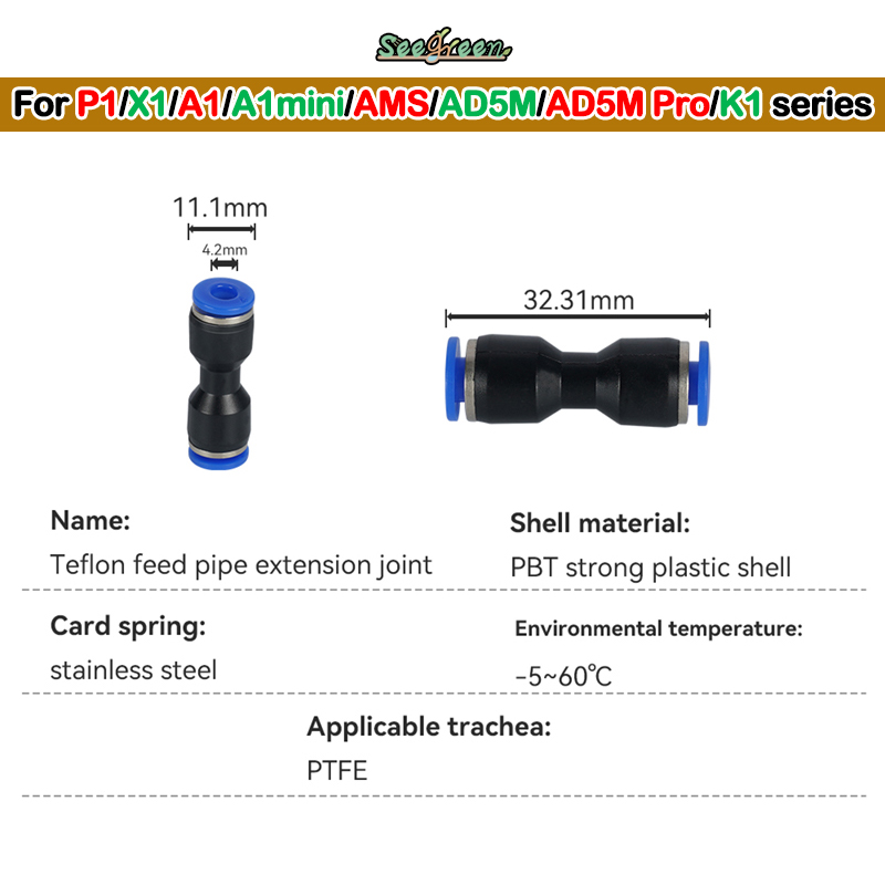 1/2/3 adet 3D Yazıcı PTFE Pnöm - Ptfe Tape Thread incelemesi ve fiyatı