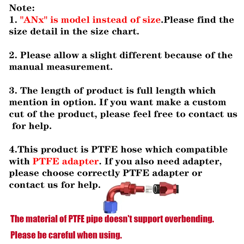 1M/2M/3m/5M AN3 AN4 anan8 AN10 - Ptfe Tape Thread incelemesi ve fiyatı